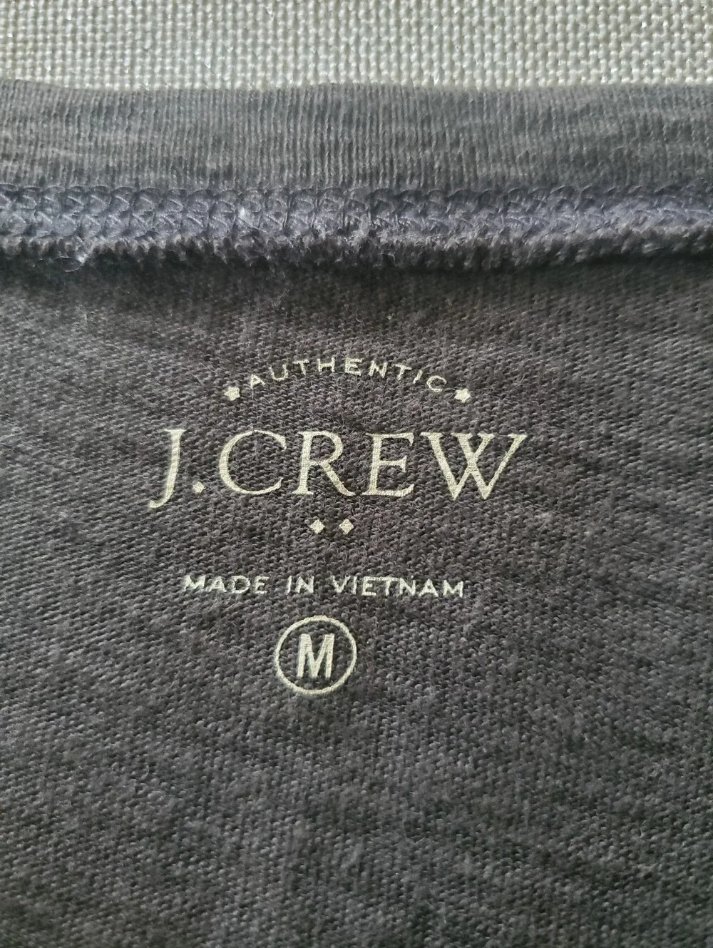 J. Crew Men's Medium Long-Sleeve Henley in Charcoal Gray